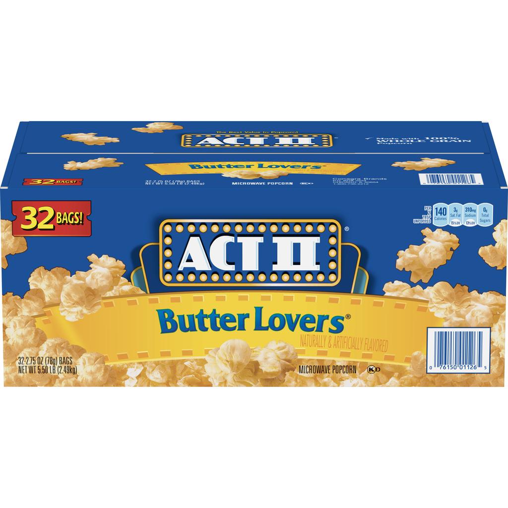 Act II Butter Lovers Microwave Popcorn(32)